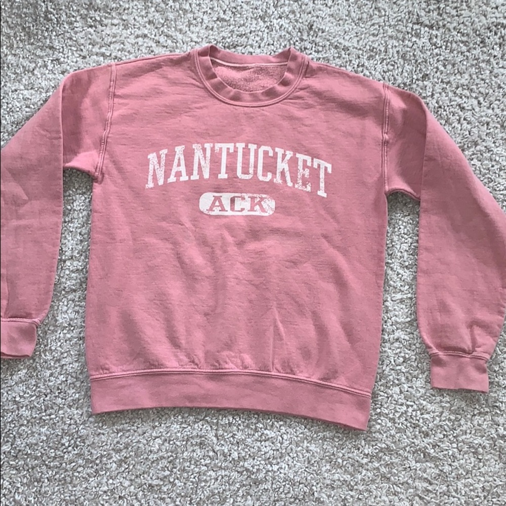 washed red nantucket crewneck